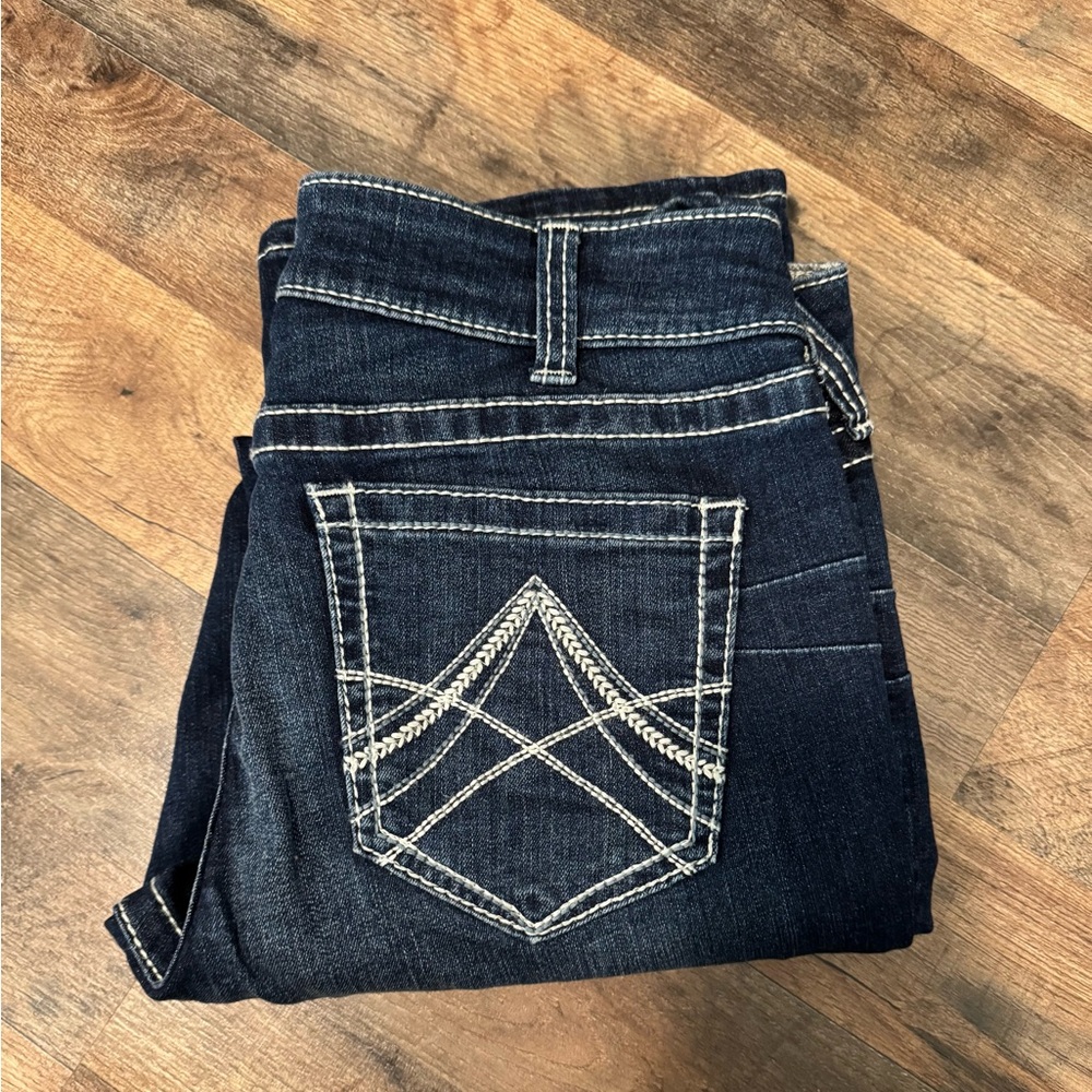 Ariat Dark Indigo Skinny Jeans with White Stitching